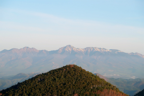 振り返ると八ヶ岳の景色