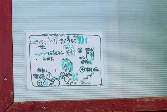 金峰山小屋のトイレ案内図