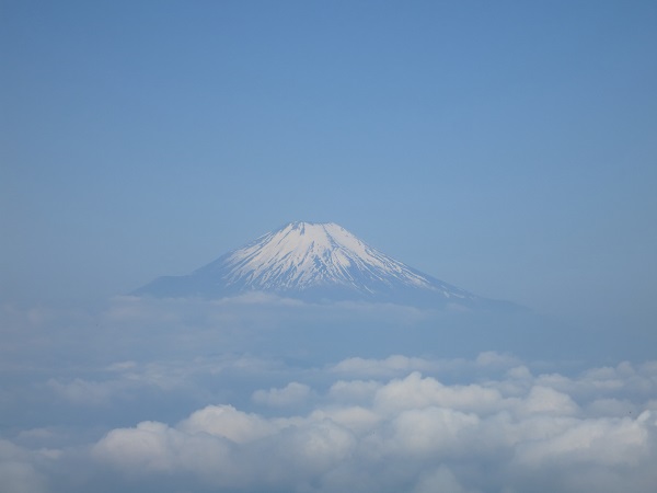 塔ノ岳山頂から富士山