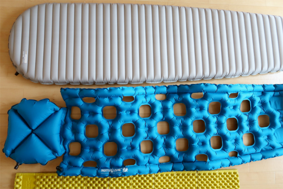 寝袋マットの大きさ・重さの比較軽量スリーピングマット