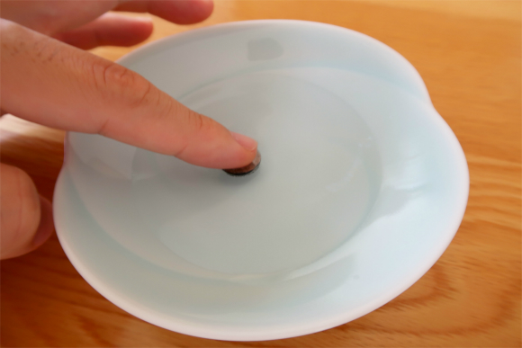 水につけたお灸