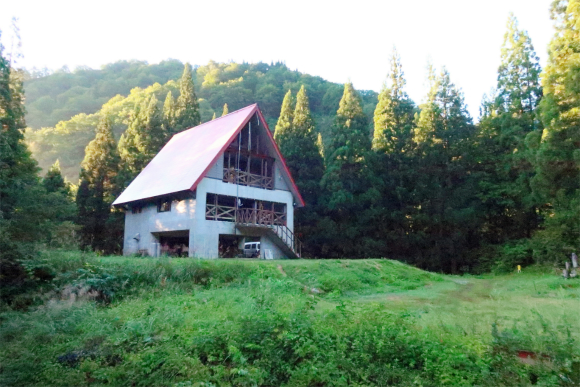 f:id:aohige0718:20190917222703j:plain 大日杉登山口の無料駐車場から少し歩くと大日杉小屋