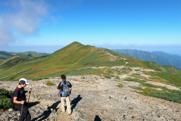 飯豊山登山者
