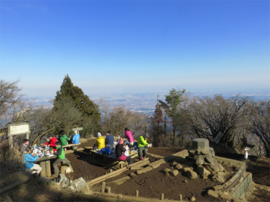 大山の山頂の様子