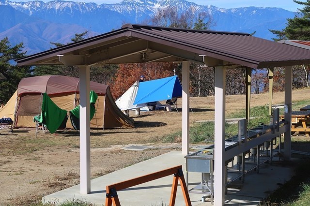 陣馬形山キャンプ場の水場