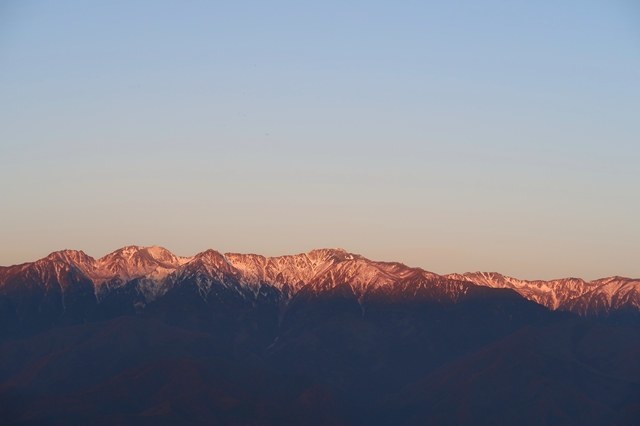 陣馬形山夜明け