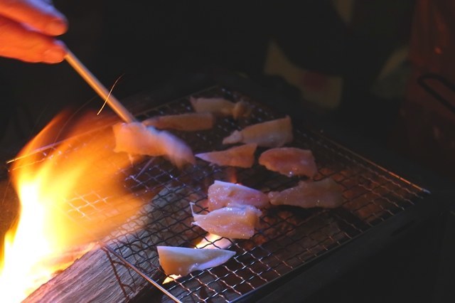 キャンプ料理焼肉