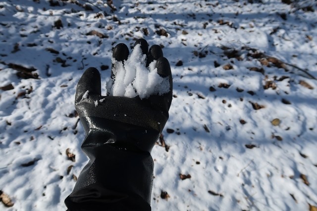 雪山でテムレスブラック使用