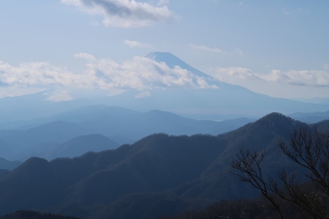 丹沢山からの富士山の景色