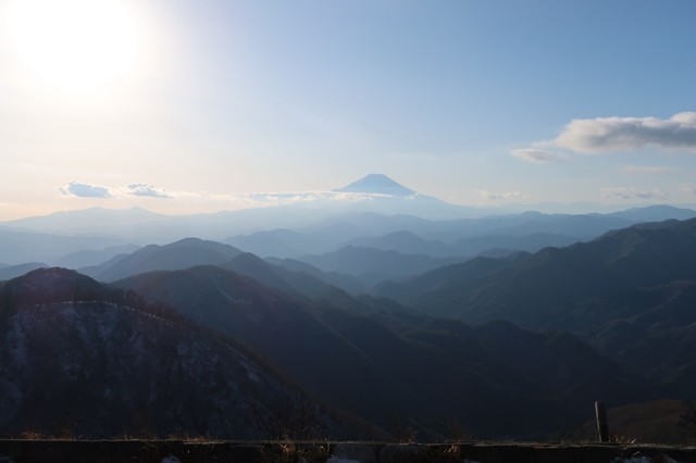 丹沢からの富士山の景色