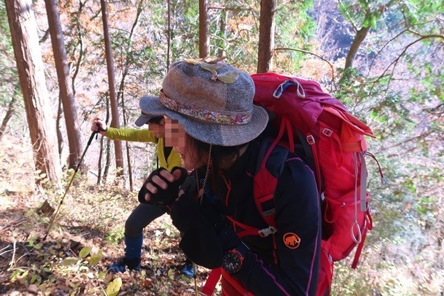 f:id:aohige0718:20191216214914j:plain マルガヤ尾根のバリエーションルートの激しさと女性登山者