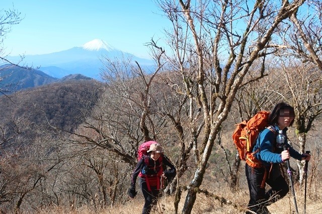 f:id:aohige0718:20191216215208j:plain 登山中に富士山が見えるのが新鮮