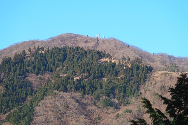 f:id:aohige0718:20200105085321j:plain 目指す大山の山頂