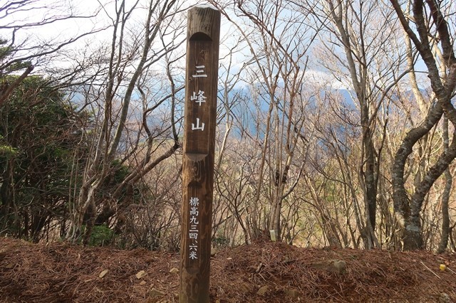 大山三峰山の山頂
