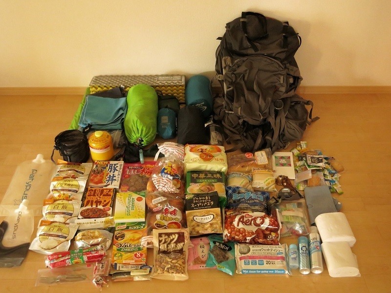南アルプス縦走のテント泊装備