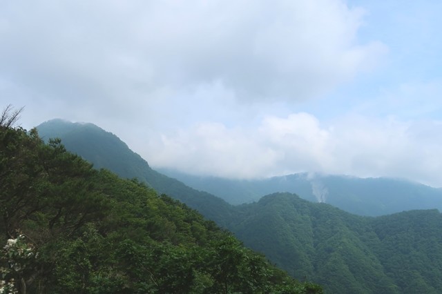 犬越路から見る檜洞丸方面景色
