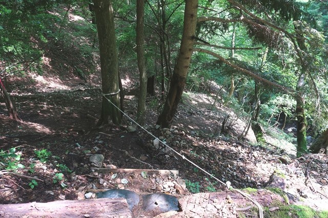 犬越路から用木沢へのルート