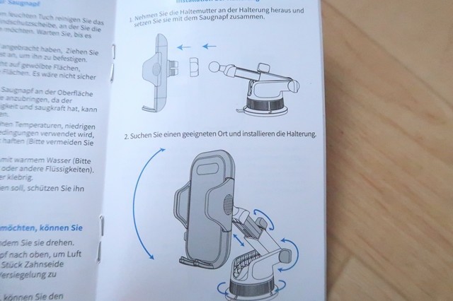 ＶＡＮＭＡＳＳのスマホホルダーの説明書分かりやすい図