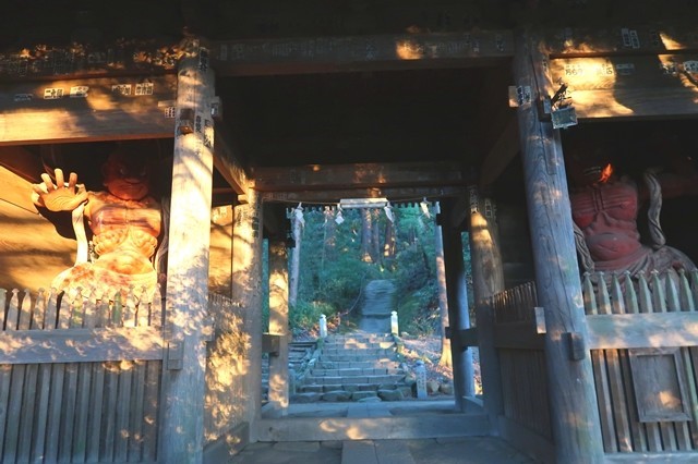 日向薬師の木像
