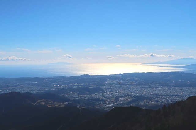 大山の相模湾の景色