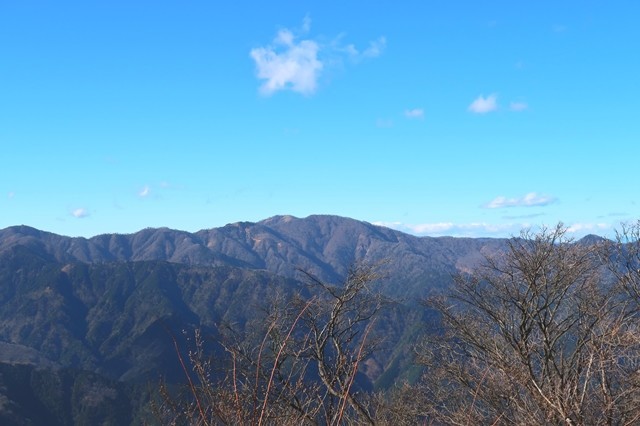 大山から丹沢山、蛭ヶ岳の景色