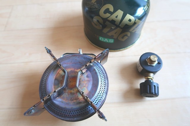 キャプテンスタッグシングルガスバーナーの使い方とセットの仕方