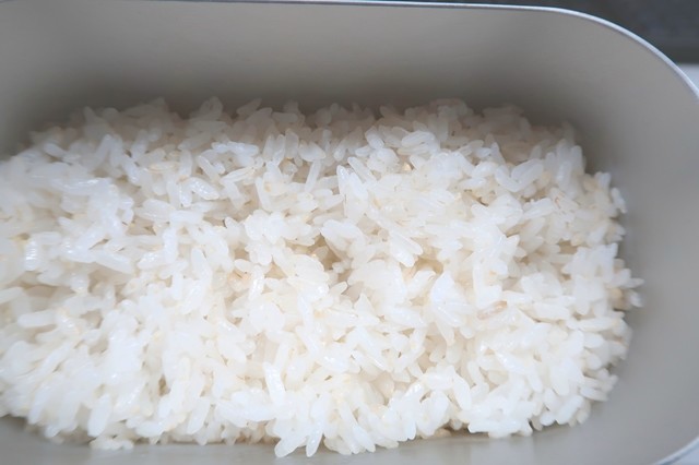 炊き上がったお米の様子