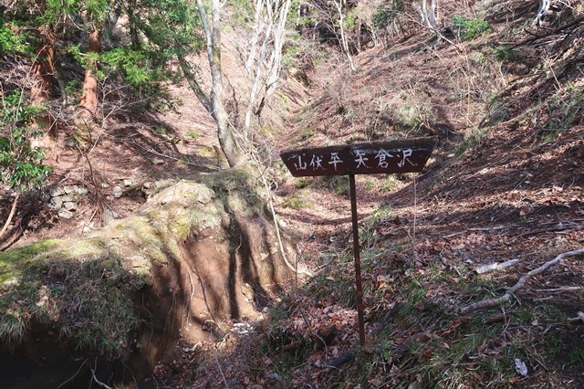 矢倉沢ルート荒れていて登山道が崩壊