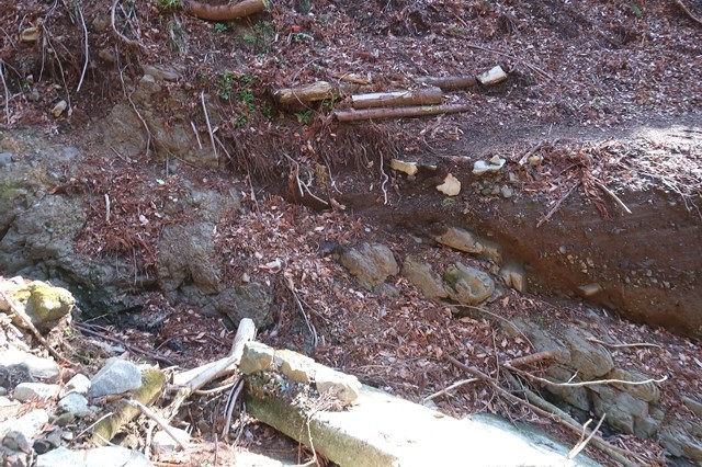 矢倉沢ルート谷筋は登山道が崩壊
