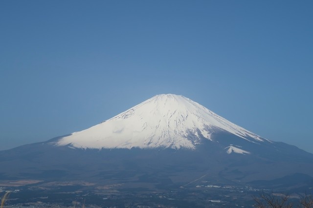 矢倉岳から見る富士山のアップ
