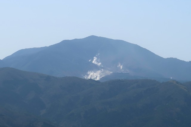 神山大涌谷の煙の量