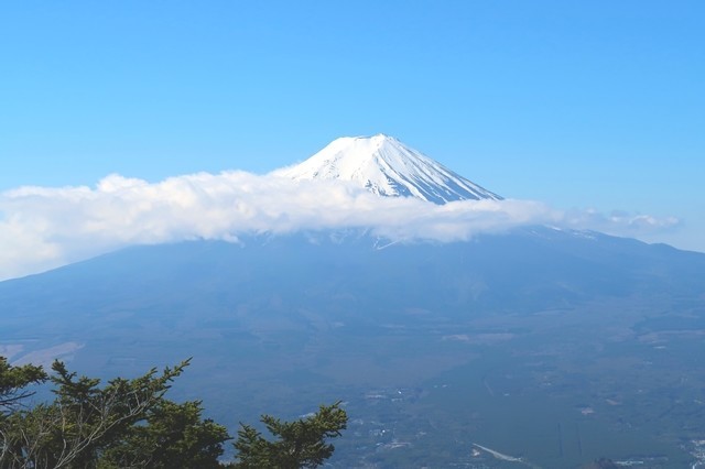 開運山の山頂から見る富士山景色