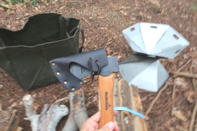 薪割開始前の様子