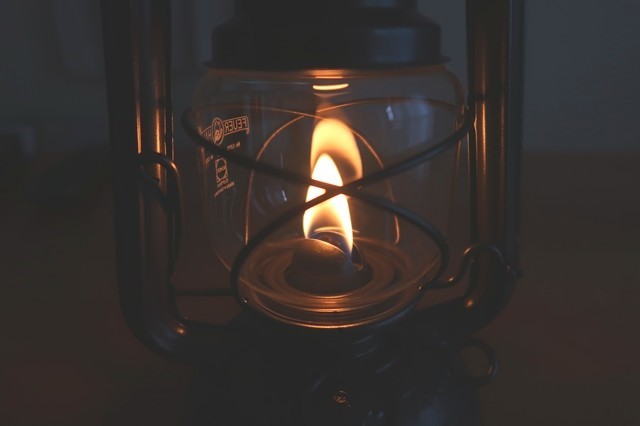 ランタンの炎美しい状態