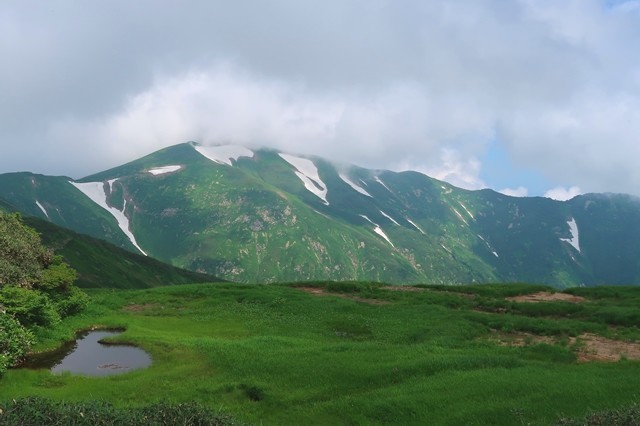 大日岳と池塘のコラボレーション