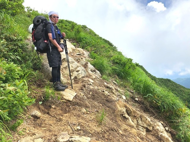 ダイグラ尾根崩壊地滑落注意箇所