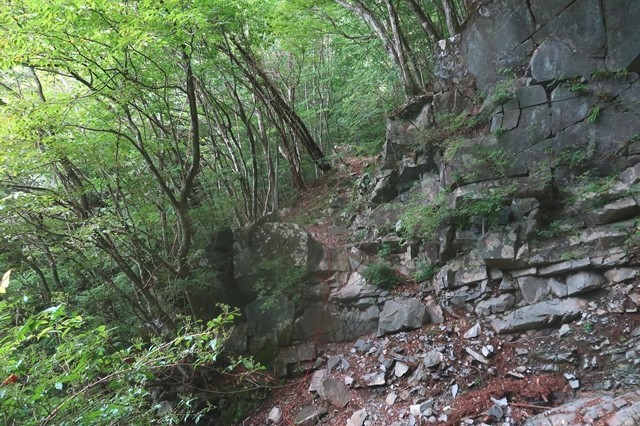 毛無山登山道危ない箇所