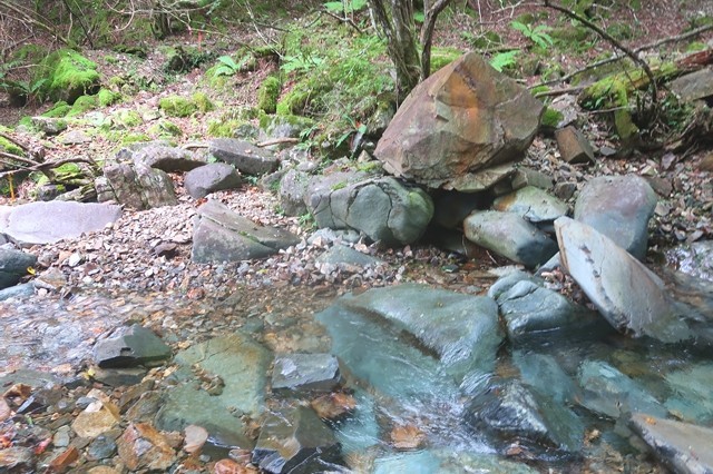 毛無山地蔵峠ルート爽やかな沢沿い歩き