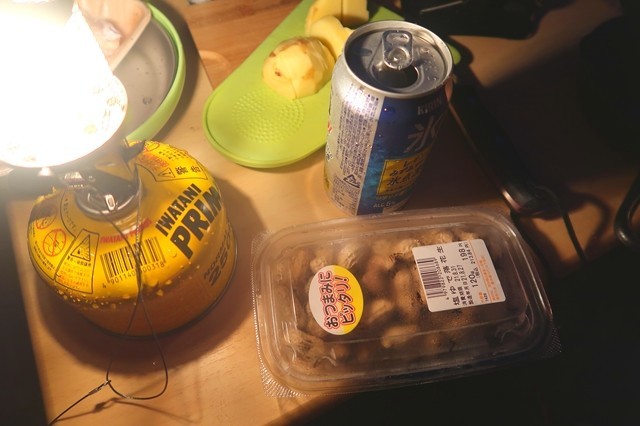 ガスランタン手元を照らすには十分な光量