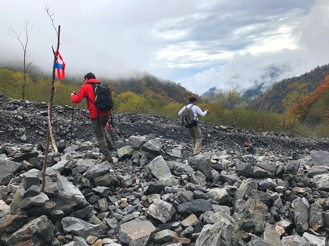 扇の要周辺の登山道の様子