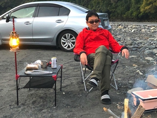 玉川自然広場で一緒にキャンプした男性
