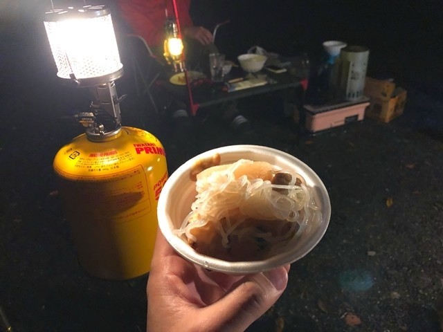 キャンプでおでん