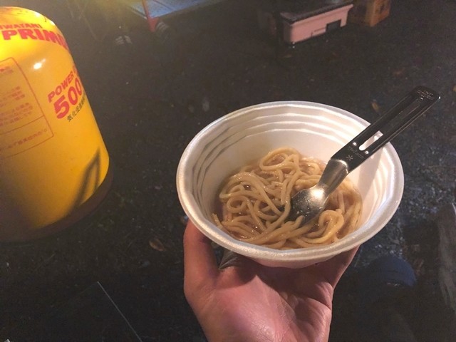 キャンプでラーメン