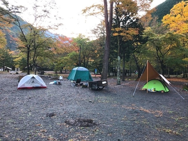 利用した梅ヶ島キャンプ場のサイト