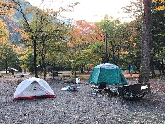 梅ヶ島キャンプ場でキャンプをした仲間