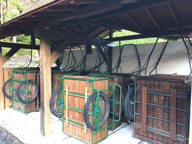 リヤカーを使ってキャンプグッズを運搬する