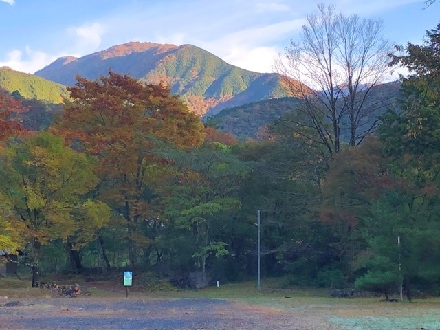 梅ヶ島キャンプ場から見る山並み