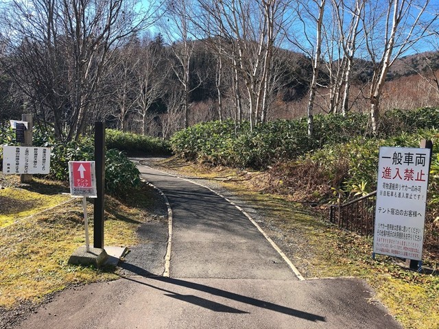 キャンプサイトへ至る道