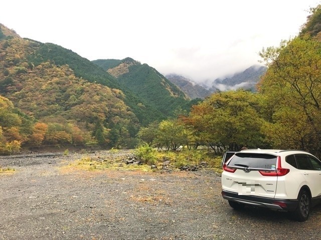 山伏登山で利用した駐車場