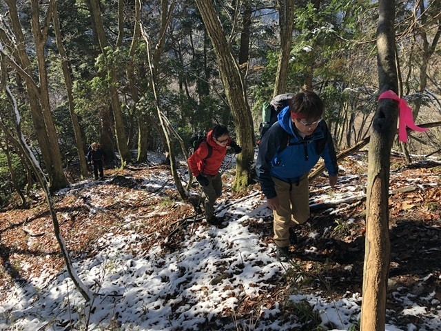 雨乞岳の登山ルート分かり難い所